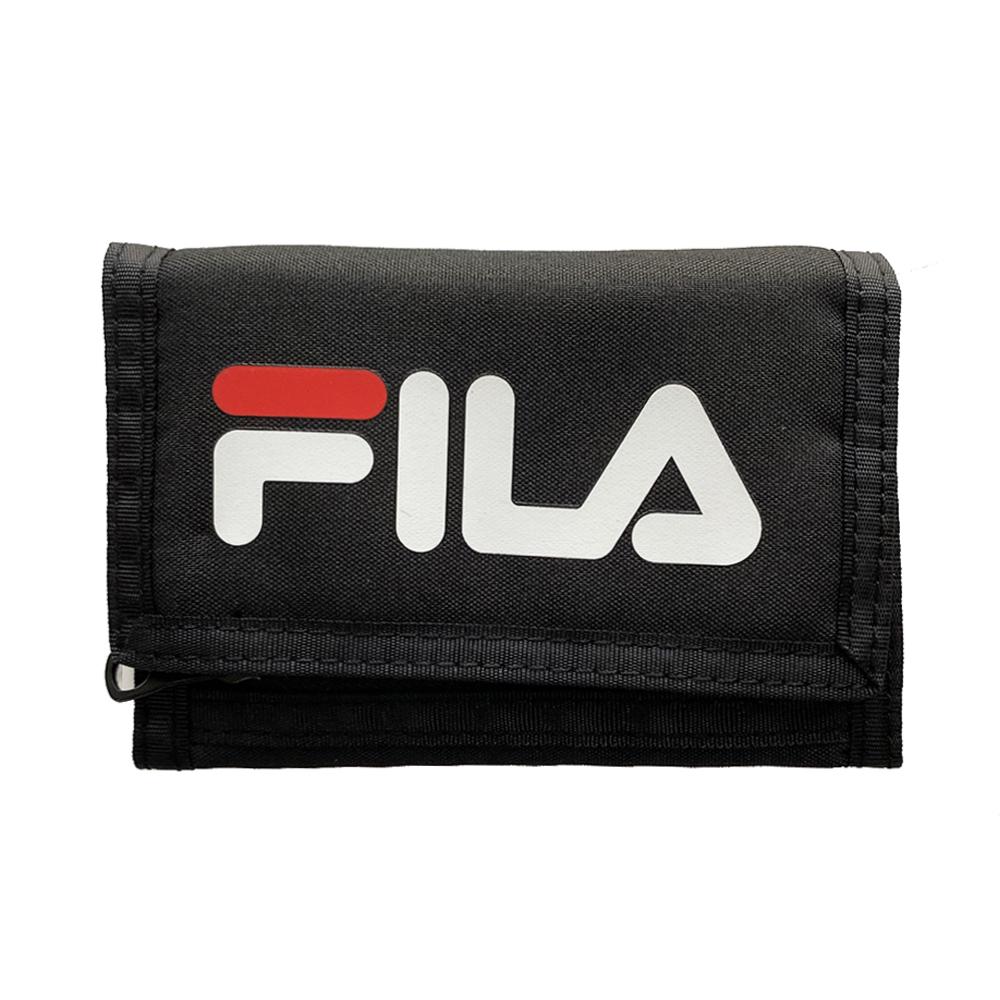 Fila Wallet [PWT-9012-BK] 短夾 三摺 運動 防水 零錢包 卡夾 魔鬼氈 迷彩 灰