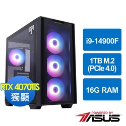 華碩B760平台[雪風戰神]i9-14900F/16G/RTX 4070 Ti S/1TB_M2