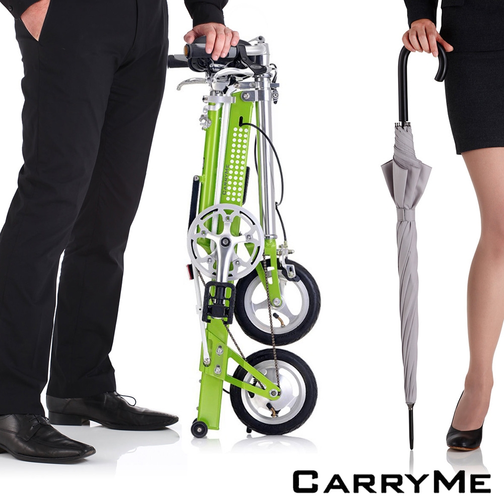 CarryMe SD 8吋充氣胎版 單速鋁合金折疊車-綠茶青