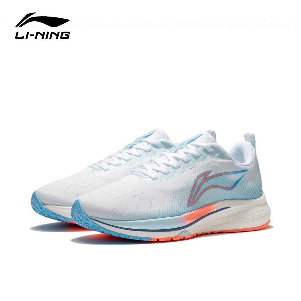 【LI-NING 李寧】赤兔5代女子支撐穩定競速跑鞋 標準白/淺湛藍 (ARMS010-5)