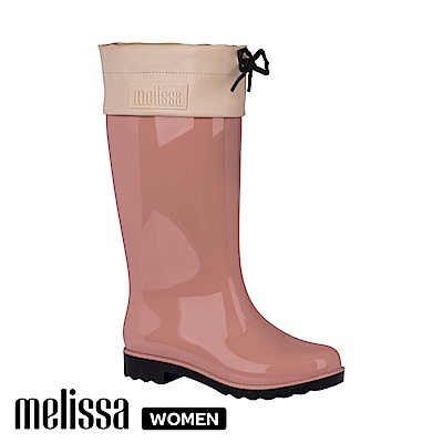Melissa 親子系列 成人休閒高筒雨鞋-粉色