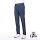 【Lynx Golf】korea男款經典細格紋路平口休閒長褲-深藍色 product thumbnail 2