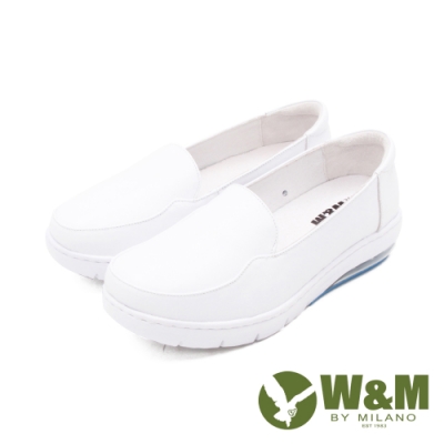 W&M(女)氣墊舒適直套款護士鞋 娃娃鞋 女鞋-白