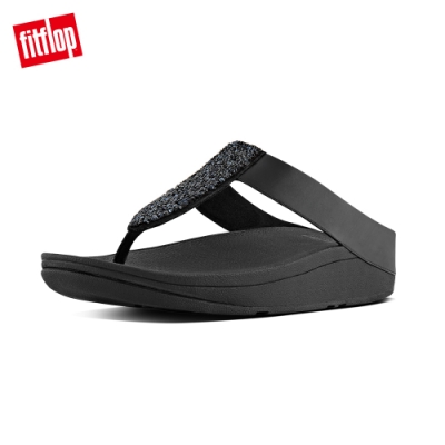 FitFlop SPARKLIE CRYSTAL TOE THONG 黑色