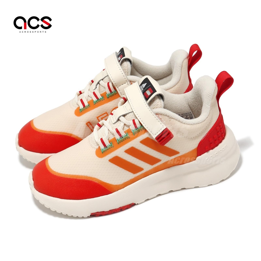 adidas x LEGO 慢跑鞋 LEGO Racer TR EL K 中童 米紅 聯名 樂高 魔鬼氈 愛迪達 GW4000