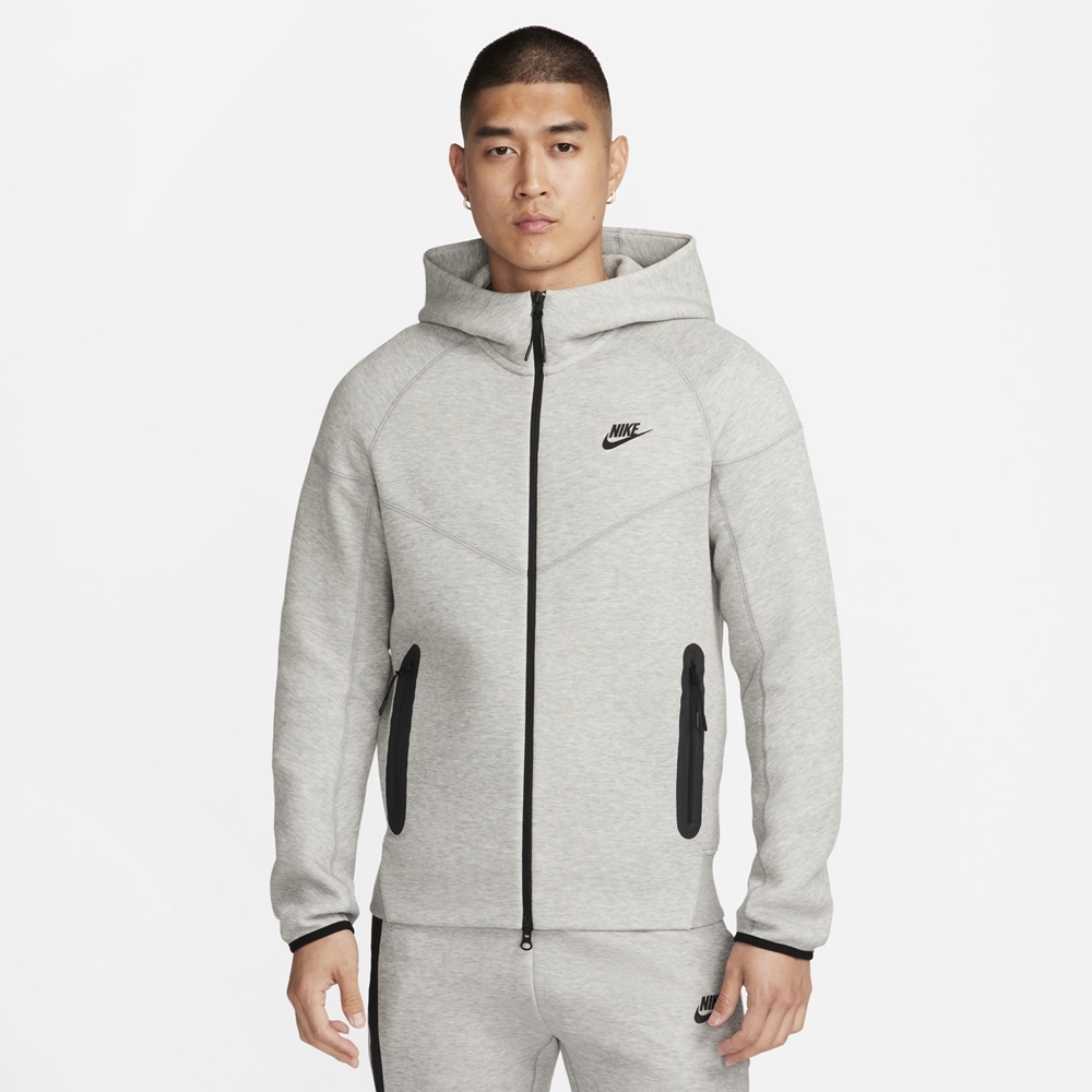 NIKE AS M NK TCH FLC FZ WR HOODIE 男運動外套-灰色-FB7922063