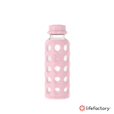 lifefactory 密封蓋玻璃水瓶265ml-淺粉(FLA-265-LPK)