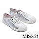 休閒鞋 MISS 21 簡約率性潮流無鞋帶造型全真皮休閒鞋－銀 product thumbnail 1