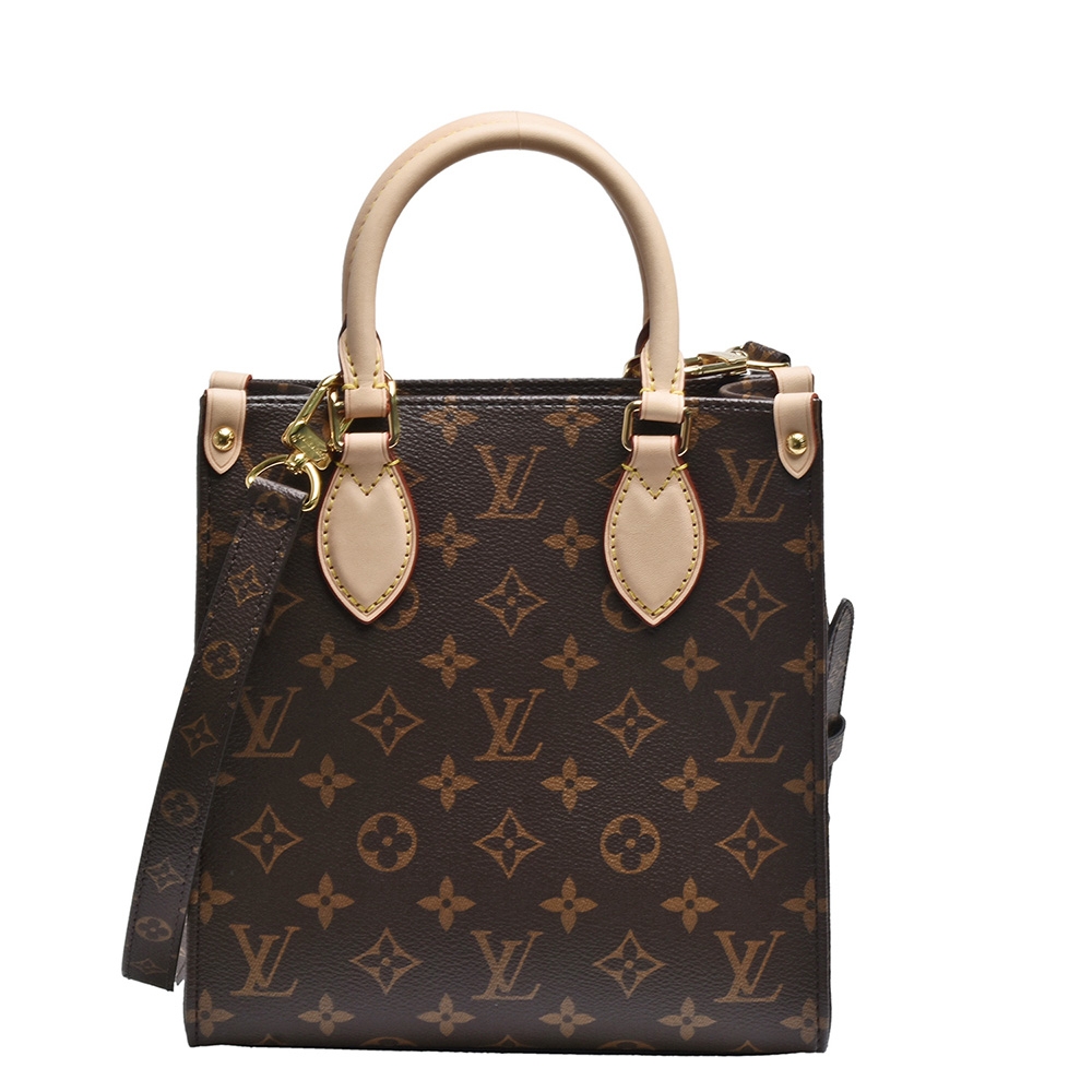 Authentic LOUIS VUITTON Monogram Petit sac plat M81295 Bag #M81