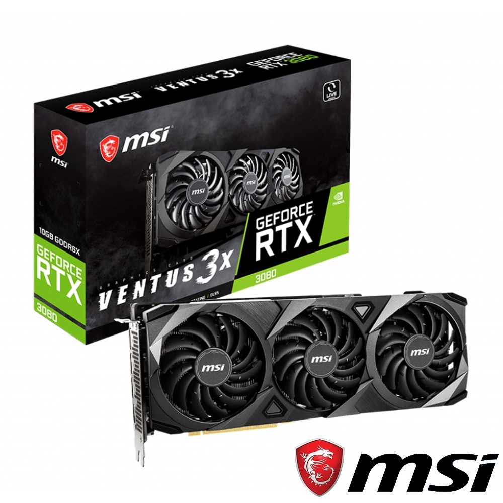 MSI 微星GeForce RTX3080 VENTUS 3X 10G 顯示卡| RTX 30系列| Yahoo