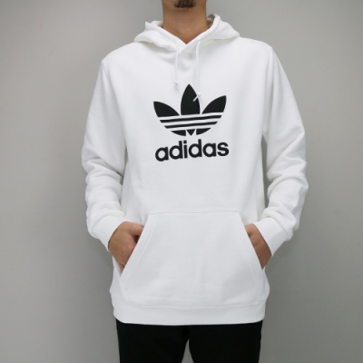 ADIDAS TREFOIL HOODIE 男白連帽上衣-DU7780 | 拖鞋| Yahoo奇摩購物中心