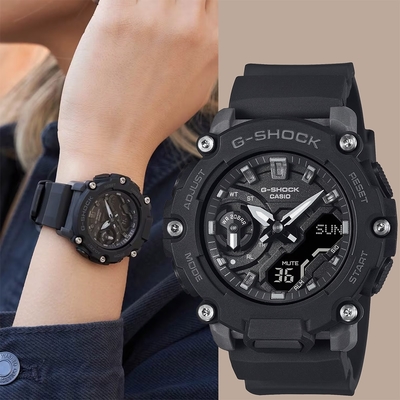 CASIO 卡西歐 G-SHOCK 中性色戶外時尚手錶 送禮首選-經典黑 GMA-S2200-1A