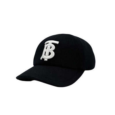 Burberry 刺繡 TB Logo 棉質棒球帽(8038141-黑)