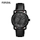 FOSSIL Copeland 三針低調深黑男錶 黑色皮革錶帶42MM FS5665 product thumbnail 1