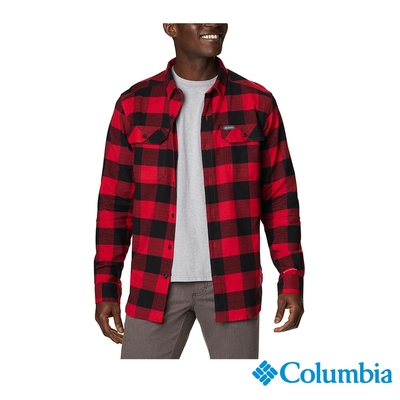 Columbia 哥倫比亞 男款 - Omni-Wick 快排長袖襯衫-紅格紋 UAE02320RC