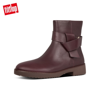 FitFlop KNOT ANKLE BOOTS 簡約時尚裸靴 深梅色