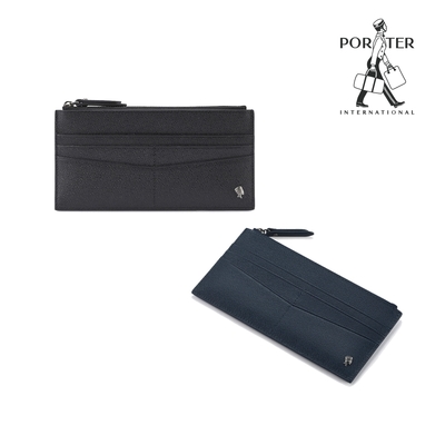 [獨家限定] PORTER INTERNATIONAL - 簡約時尚LOGIC真皮長夾(兩色可選) - 原價$3950