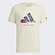 Adidas Ss Logo Gfx T [HE7358] 男女 短袖 上衣 T恤 純棉 露營風 戶外 愛迪達 米白 product thumbnail 1
