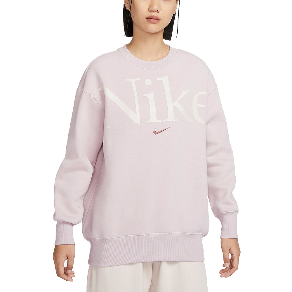 【NIKE】 AS W NSW PHNX FLC OS LOGO CREW 圓領長袖T恤 女 - FN3655019