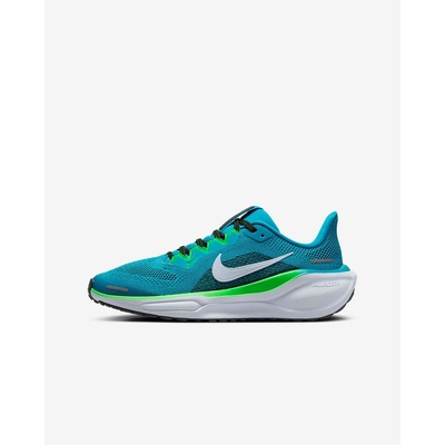 NIKE AIR ZOOM PEGASUS 41 (GS) 男女大童慢跑鞋-藍綠白-FN5041300