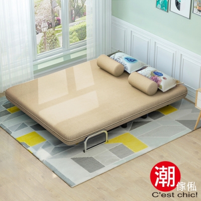 C EST CHIC_TIMES小時代-5段調節扶手沙發床(幅100)奶茶色 W100*D72*H80cm