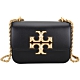 TORY BURCH Eleanor LOGO 金屬標誌鍊帶斜背包(黑色) product thumbnail 1