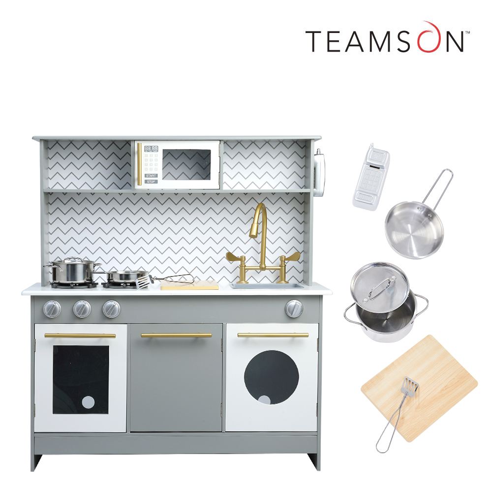 Teamson 柏林童話木製廚房玩具(經典灰)