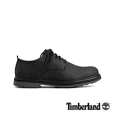 Timberland 男款黑色商務皮革牛津休閒鞋|A1SUS