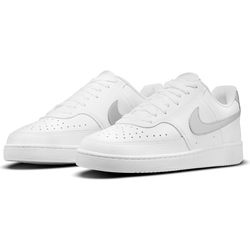 NIKE 休閒鞋 女鞋 運動鞋 皮革 WMNS COURT VISION LOW 白灰 CD5434-111 (3W5560)