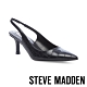 STEVE MADDEN-LYNX 鬆緊後帶鱷魚壓紋中跟涼鞋-黑色 product thumbnail 1