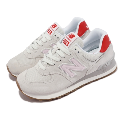 New Balance 休閒鞋 574 女鞋 灰 粉紅 經典 復古 NB 紐巴倫 麂皮 IU著用 李知恩 WL574RC-B