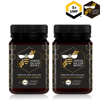 【NORTH ISLAND HONEY】紐西蘭北島麥蘆卡蜂蜜UMF5+/MGO83+/2瓶組 (500g/瓶)