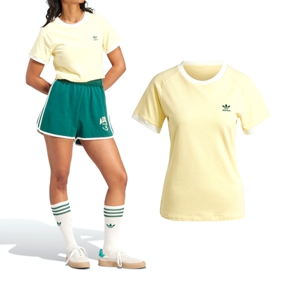 Adidas VRCT TEE 女款 黃色 三葉草 運動 圓領 上衣 短袖 IT9855