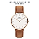 Daniel Wellington DW 手錶 Classic Durham 40mm淺棕真皮皮革錶-白錶盤-玫瑰金框 DW00100109 product thumbnail 1