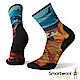 SmartWool PhD戶外Endurance Print超輕中長襪 亮藍 product thumbnail 2