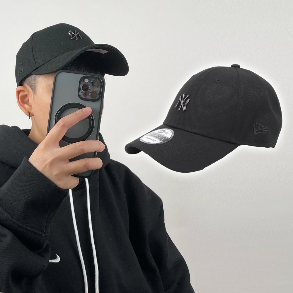 New Era 棒球帽 Metal Mini LOGO MLB 黑 940帽型 可調式帽圍 紐約洋基 NYY 老帽 NE11866871