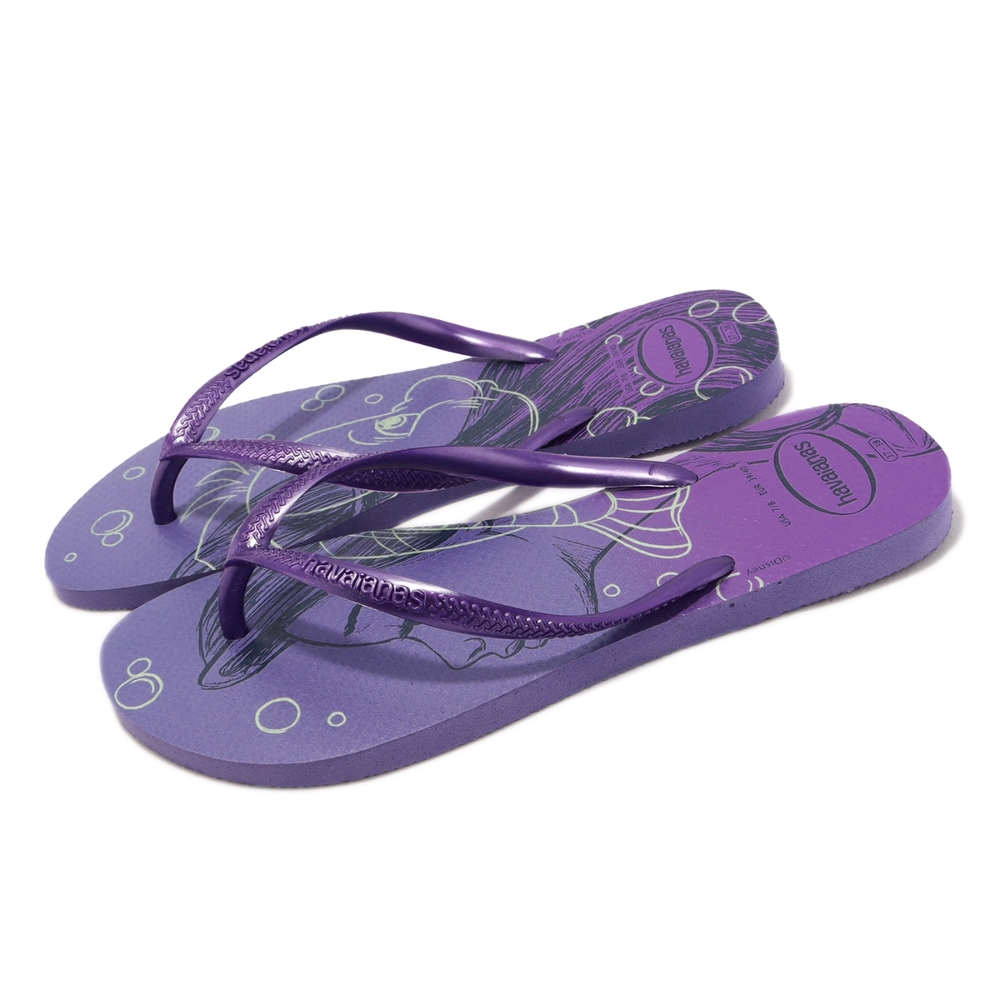 Havaianas 拖鞋 Slim Princess Flip Flop 女鞋 紫 迪士尼 小美人魚 愛莉兒 夾腳拖 41350459053W