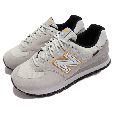 New Balance 休閒鞋 574 GTX 防水 復古 男鞋 紐巴倫 麂皮 網布 緩震 穿搭 基本款 灰 白 M574DGRX-D