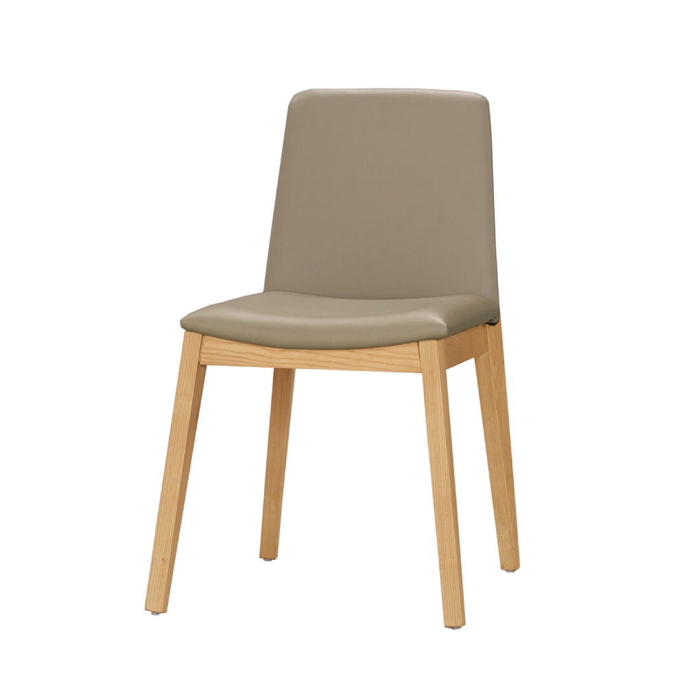 文創集 麗斯透氣皮革實木餐椅四入組合(四張餐椅組合販售出貨)-47.5x56.5x80.5cm免組