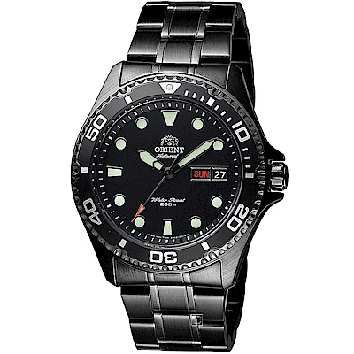 ORIENT 東方錶 WATER RESISTANT 200米潛水機械錶-41mm鍍黑 FAA02003B