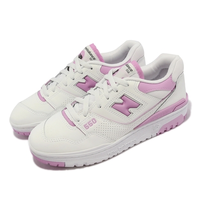 New Balance 休閒鞋 550 女鞋 白 粉紅 復古 經典 低筒 皮革 NB 紐巴倫 BBW550BD-B