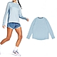 Nike 長袖 Ribbed Running 女款 藍 銀 速乾 反光 加長下擺 運動 跑步 長袖上衣 DX0309-442 product thumbnail 1