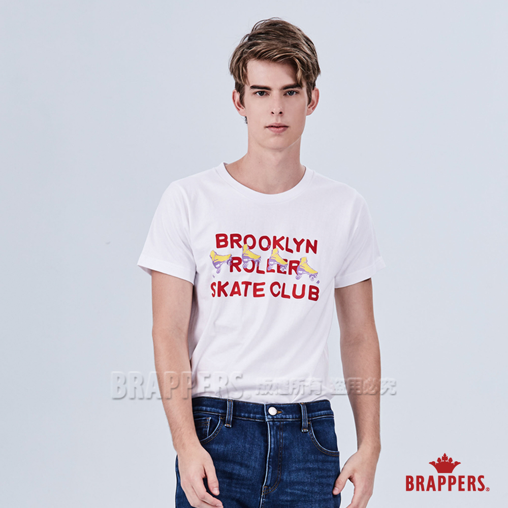 BRAPPERS 男款 日本製溜冰鞋印刷T恤-白