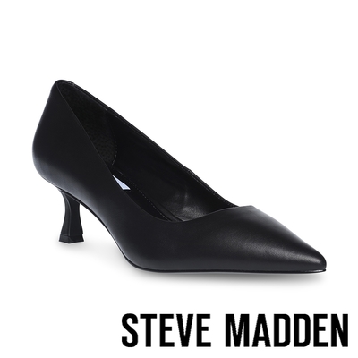 steve madden-valenzia 素面尖頭前包低跟鞋-黑色