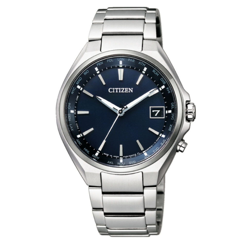 CITIZEN星辰 GENT'S系列 光動能電波鈦金屬簡約腕錶 38mm/CB1120-50L