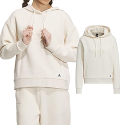 Adidas Lounge Hoody 女款 米白色 運動 休閒 帽T 連帽T 上衣 連帽 長袖 IP0756