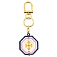 TORY BURCH 撞色LOGO造型金屬鑰匙圈吊飾(深藍框) product thumbnail 1