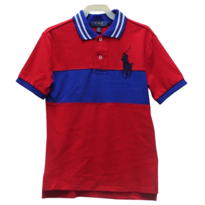 Ralph Lauren 大童大馬短袖數字 67 POLO衫-紅藍