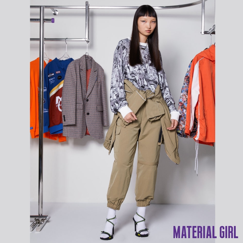 MATERIAL GIRL 率性卡其工裝褲-A12037