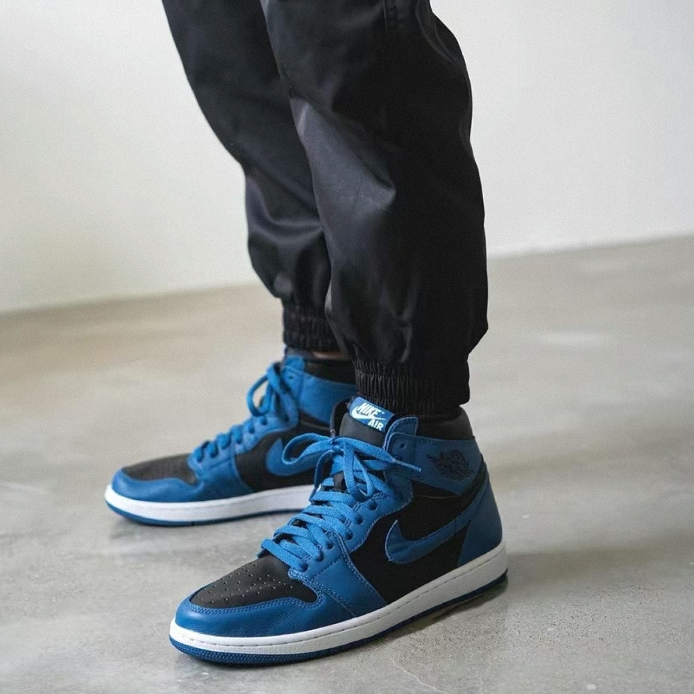 Nike Jordan 1 OG Dark Marina Blue 男鞋黑藍色經典AJ1 高筒休閒鞋